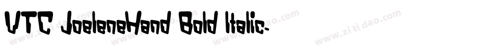 VTC JoeleneHand Bold Italic字体转换